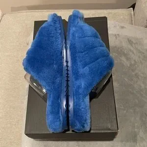 NWOT Ugg Men’s Fluff You Slippers in Royal Blue Men’s Size 8/Women’s 10 UGG Fluff You - Little main image 3